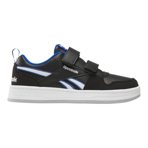 Reebok Royal Prime 2.0 Two Strap Hoop & Loop Basket, Black White Optimumblue, 29 EU