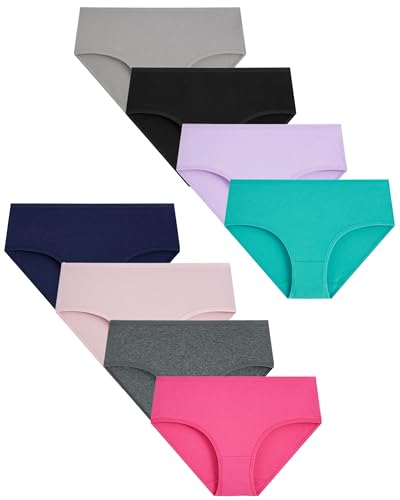 Boboking Teen Girls Underwear Cotton Brief Panties 8 pack