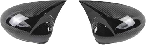 Couverture de rétroviseur de porte de voiture Fiat 500 Punto 2007-2021 coque carbone noir