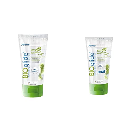 Joydivision BIOglide Gleitgel, 150 ml & JOYDIVISION Original BIOglide anal – BIO Gleitgel für den Analverkehr, 80 ml