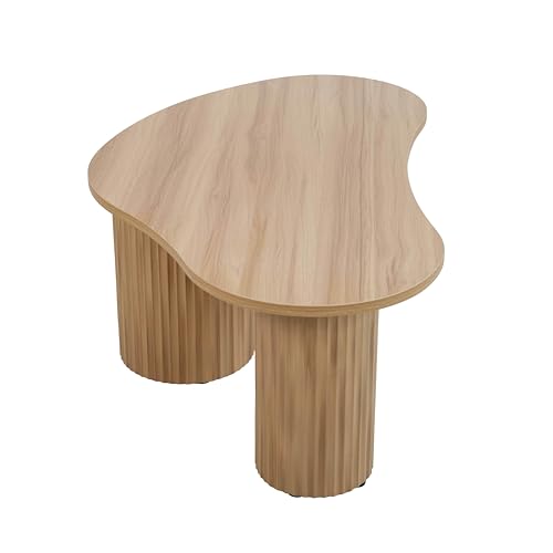 Table Basse MDF Beige 100x60 Design Moderne Oviala