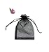 Produktbild BGH 500pcs   Tasche Hochzeit Organza Taschen Verpackung transparente Party Drawable   Süßigkeiten 7x9 9x12 10x15 13x18cm, Schwarz, 9X12cm