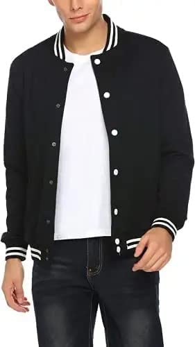 paklon Regular Fit Bomber Jacket with Long Sleeve for Men (Black)-picture-39