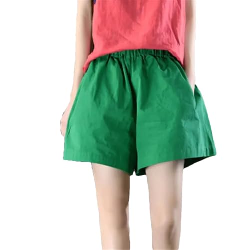 Short d'été vintage femme confortable à taille élastique pour éviter l'inconfort de la chaleur
