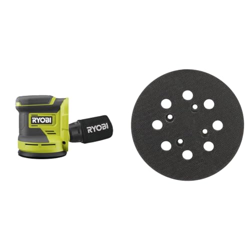 RYOBI - Ponceuse Excentrique 18 V ONE - 125 mm - 3 Abrasifs pour Retirer Peinture, Vernis et Poncer les Petites Surfaces - Idéale pour la Restauration de...