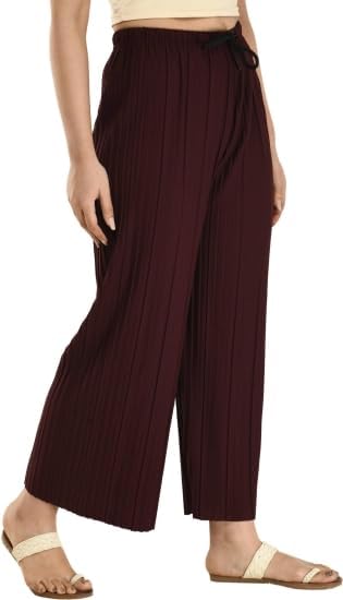Image of Women's Lycra Palazzo - Stretchable & Comfortable | Premium Fabric | Stylish Free Size Bottom Wear for Casual, Office & Party Outfits