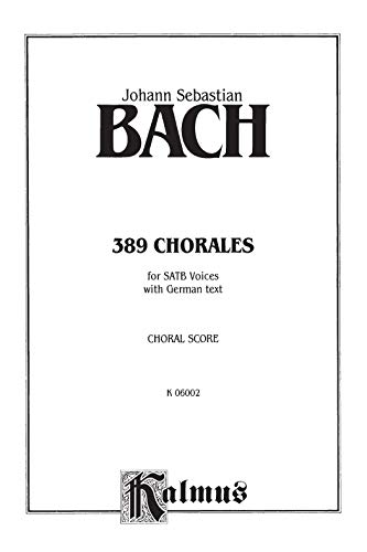 389 Chorales pour partition chorale SATB édition de référence