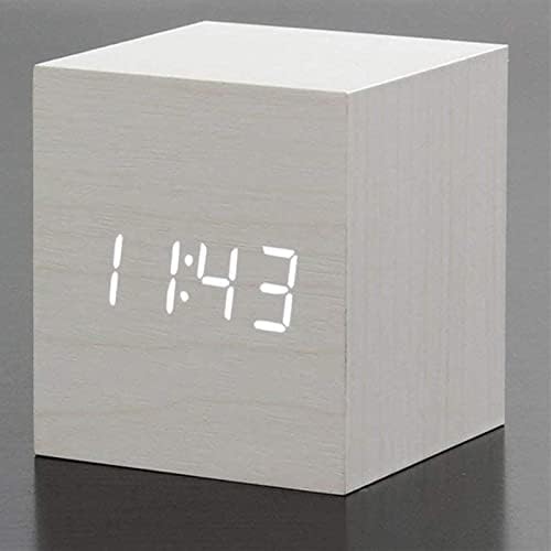 JIAYOUSHENG Wooden LED Digital Alarm Clock