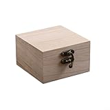 Contenu de l'emballage : 1 boîte en bois rabattable mesurant 10 x 10 x 6 cm ; disponible en bois naturel, finitions légèrement brûlées et lourdes pour correspondre à la décoration de la pièce.