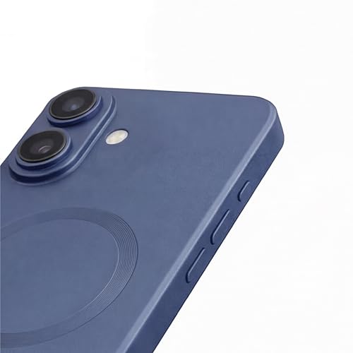 Image of amazon basics Premium Mag-Safe Case for iPhone 17 | Shockproof & Anti-Scratch Cover | Soft Silicone with Wireless Charging | Camera Lens Guard - Blue