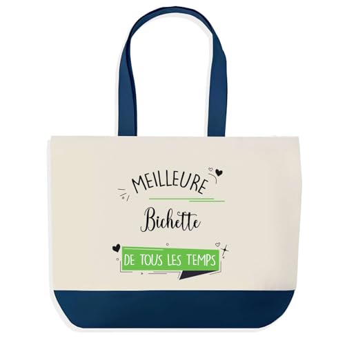 Sac de Shopping Bleu pour le Marché et les Sorties en Ville d'une Bichette