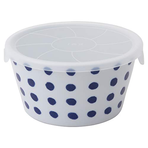 波佐見焼 インディゴジャパン レンジパック 蓋付き 径13.5cm ノンラップ 中鉢 豆しぼり 食洗器可 日本製 42872