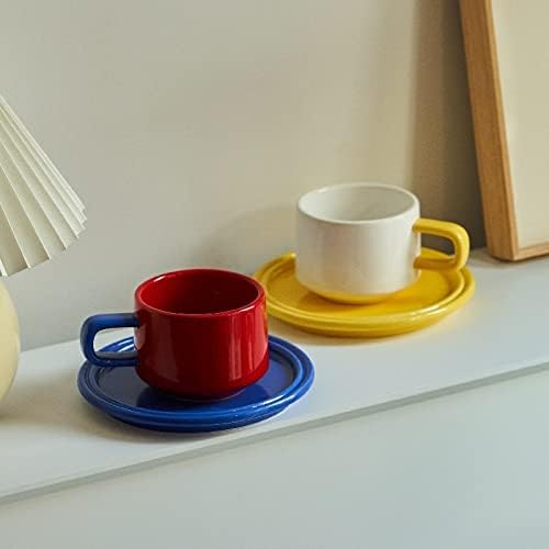 Coffee Cup And Saucer Set Mug For Family Tea Cup Set Cups And Mugs Drinkware Coffee Cups Coffee Mug Set (Egg Dance) (Egg Dance)