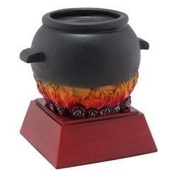 Chili Pot Color Resin Trophy, Small - 4 Inch Tall | Chili Cook-Off Award - Engraved Plate on Request - Decade Awards