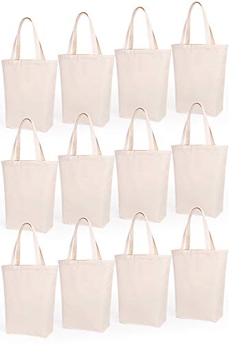 Lily Queen Natural Canvas Tote Bags DIY Reusable Shopping Grocery Bag