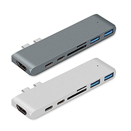 Hub USB 3.1 double Type-C et adaptateur en aluminium avec charge