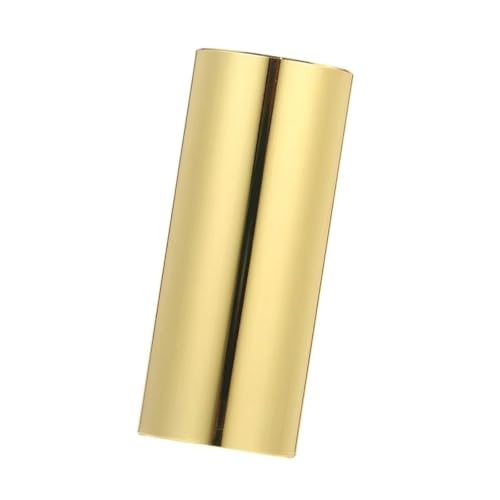 KWETVSH Herramientas Luthier Principales 1 Slide De Guitarra Metal Vidrio 60 Mm Con Punta Dedo(Gold)