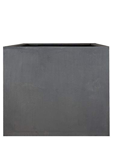 Pflanzwerk® Jardinera Fibra de Vidrio XXXL Cube Gris 85x100x100cm *Maceta a Prueba de heladas* *Protección UV* *Calidad Europeo