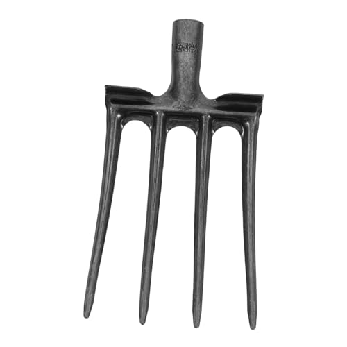 OFFSCH Testa Di Ricambio Per Da Letame Larga Sostituzione Del Manico Del Rastrello Forche Per Letame Per Cavalli Acciaio Robusto Punte Facile Installazione