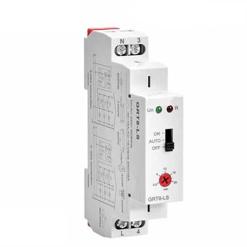 Temporizador GRT8-LS AC230V con retardo ajustable de 0,5 minutos para regular la luz
