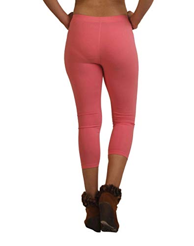 Image of Frenchtrendz Women's Cotton Spandex Stretchable Mid Rise Slim Fit Legging Capris (XS-4XL)