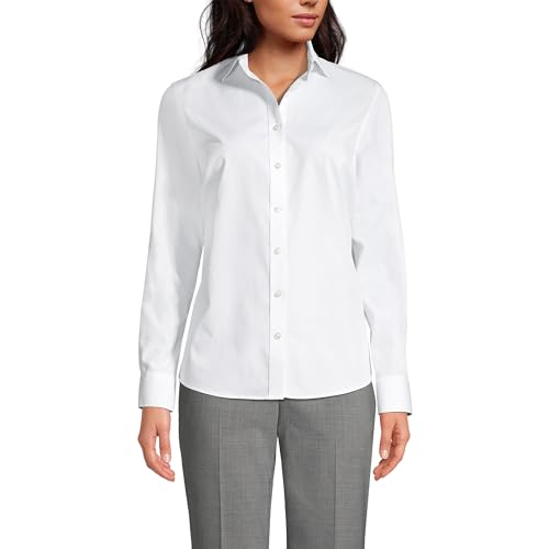 Lands' End Women's Long Sleeve No Iron Broadcloth Shirt