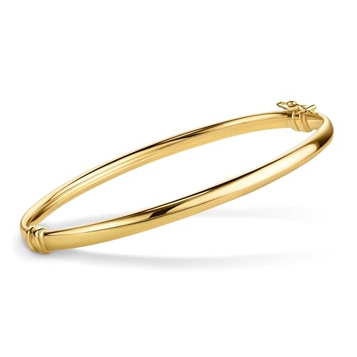 Orovi Armschmuck für Damen glatt glänzender Armreif Gelbgold Armband aus 9 Karat (375) Gold