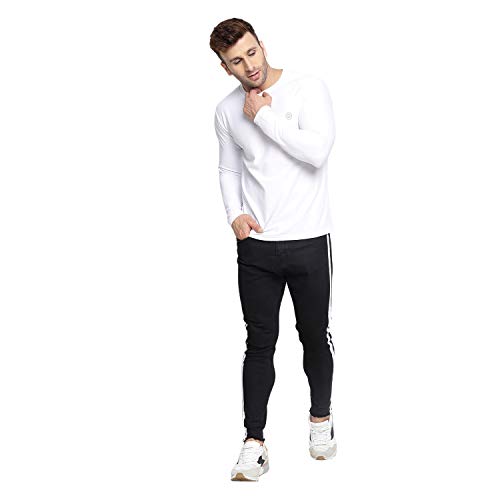 Image of CHKOKKO Gym T Shirts for Men Workout Solid Quick Dry Sports Men T-Shirts Breathable Lightweight Full Sleeve Regular Fit Round Neck Running Stylish Tshirt for man