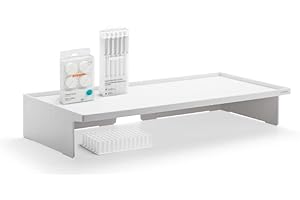 Poppin Monitor Riser Kit: Declutter Your Desk with Style and Organization