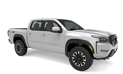 Gearzaar Black Window Visors For 2022-2024 Nissan Frontier Crew Cab – Rain Guards, 4-Piece Set, Tape-On