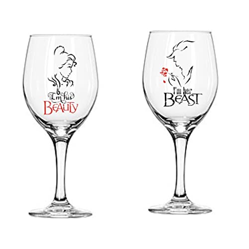 Beauty and The Beast Wineglass Set