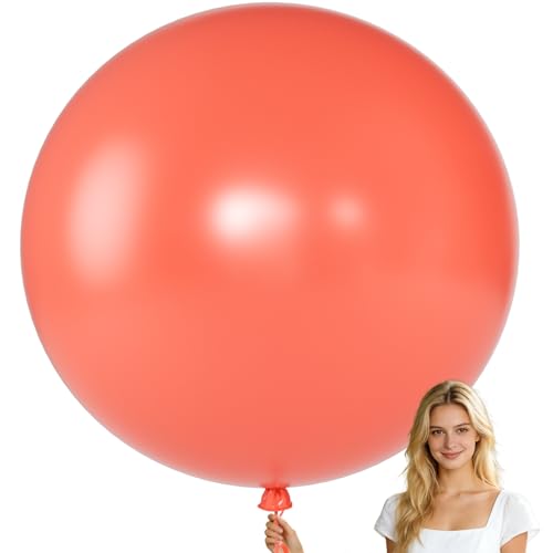 Image of KALOR Coral Giant 36 Inch 9pcs Large Latex Balloons