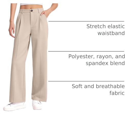 Image of Girls Dress Pants Wide Leg Uniform Pants for Girls Preppy Clothes Size 7-14 Years