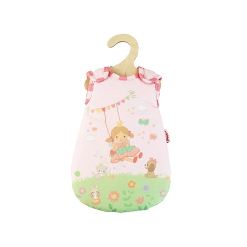 Heless 9593 - Saco de Dormir para muñeca Princesa Emily, en Rosa, con Motivo de Princesa Emily, para muñecas de 20-25 cm