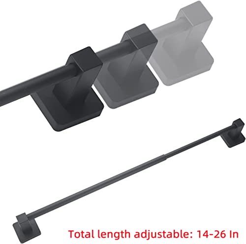 Cavoli Black Towel Bar, Adjustable Mounting Hardware Bathroom/Kitchen/Restroom Hanging,24-Inch #TOP1