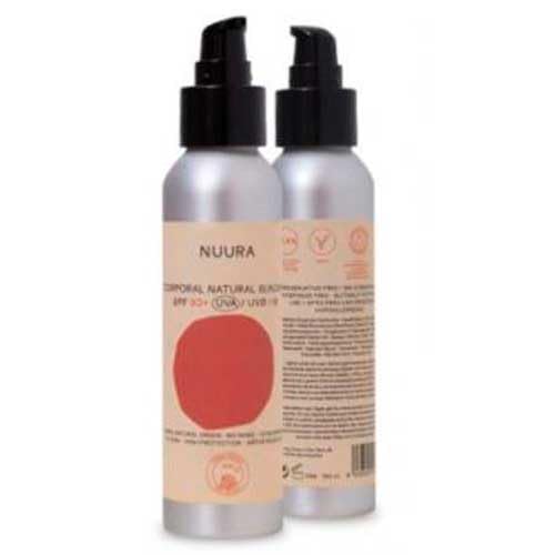 NUURA Crema Solar Mineral 50 FPS - Emulsión Corporal 125 ml - Protector Solar Mineral para Toda la Familia - Ideal para Viaje