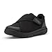 FitVille Men's Diabetic Shoes Extra Wide – Adjustable Closure Walking Shoes for Swollen Feet, Neuropathy & All-Day Standing Comfort – EasyTop V5 (12.5 Wide, Jet Black)