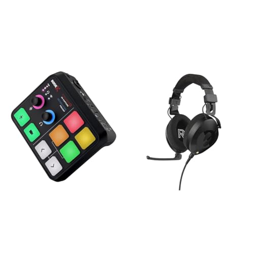 Image of RODE X Streamer X Professional Integrated Audio Interface and 4K Video Capture Card and RODE NTH-100M Professional Over-Ear Headset with Mic