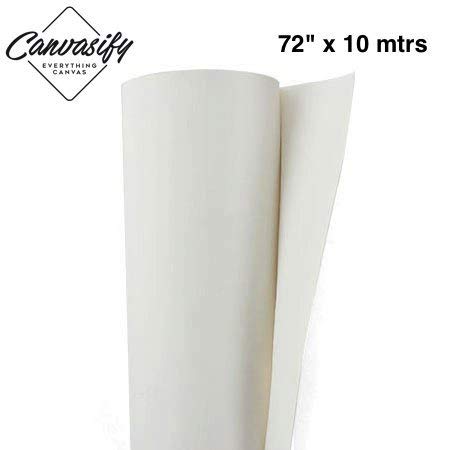 Image of 10oz Primed Cotton Canvas Roll 10 Meter (72 inch X10mtr) Ideal for Oil & Acrylic Paint Drawing Artist Sketch Painting Accessories