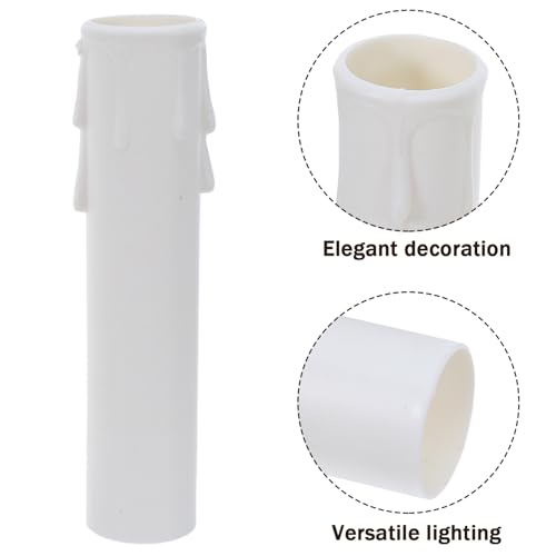 VICASKY E14対応シャンデリア用キャンドルカバースリーブ 12個セット プラスチック製キャンドルソケットカバー 照明アクセサリー ヴィンテー [3]