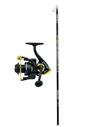 Combo da pesca bolognese con canna metri 4 mulinello pesca lago mare scogli porto in offerta