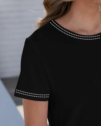 GAYHAY T-Shirts for Women - Short Sleeve Basic Tees Soft Crew Neck Trendy Summer Tops for Casual Outfits 20254