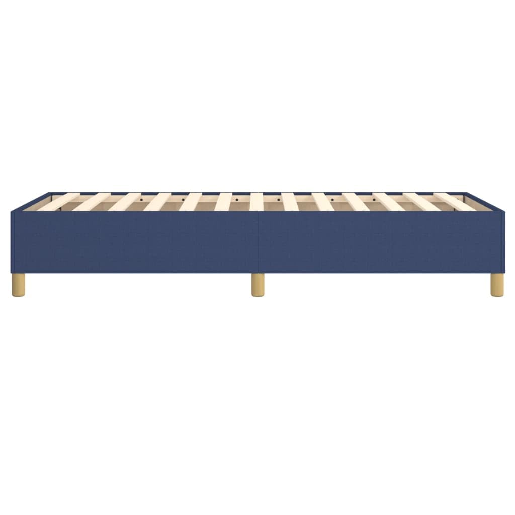 vidaXL Estructura de Cama con Somier, Somier Individual de Listones, Base de Cama Tapizada, Mueble para Dormitorio Hogar, Tela Azul 90x190 cm