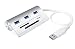 Produktbild Alcey Aluminium Bus-versorgter USB 3.0 3-Port-Hub mit Multi-in-1 3-Steckplatz-Kartenleser-Kombination für iMac, MacBook Air, MacBook Pro, MacBook, Mac Mini, PC und Laptop