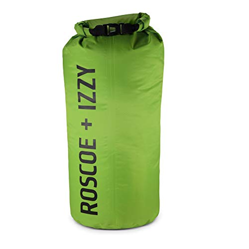 Roscoe + Izzy The Dry Spell. (Green, 20L) Waterproof roll-top Bag/Sack for Camping, Canoeing, Boating, and Any time You Worry About The Wet ruining Your Adventure