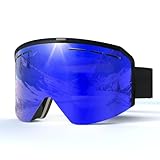 【Doble protección】Gafas de esquí cuentan con una capa exterior ultraendurecida y resistente a los arañazos y una capa interior antivaho con revestimiento REVO completo. Además, ofrecen protección UV, bloqueando los rayos UV, reduciendo el deslumbramiento y repeliendo la nieve y la humedad