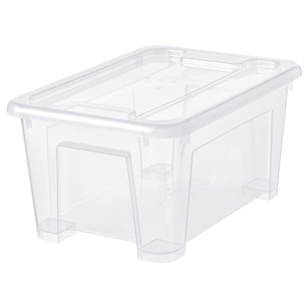 Transparent Storage Box with Lid β Durable Polypropylene Plastic (28x20x14 cm/5 l)