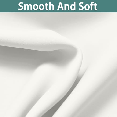 Image of Yakamok Cream 100% Blackout Curtains 90 Inches Long for Bedroom 52 inch Wide | Blackout Curtain Panels for Bedroom, 2 Thick Layers Grommet Top Thermal Insulated Drapes with Black Liner for Living Room