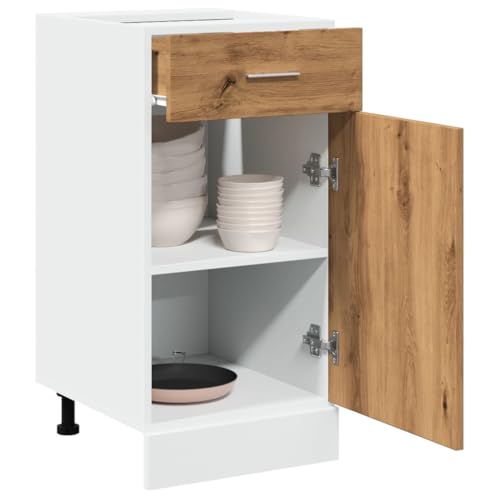 Xichuzi Armario Inferior cajón Madera Roble Artisan 40x46x81,5 cm, Mueble Cocina, Armario Despensero Cocina, Alacenas Y Vitrinas, Alacena De Cocina, Cocina Muebles, Armarios Baños - 856084