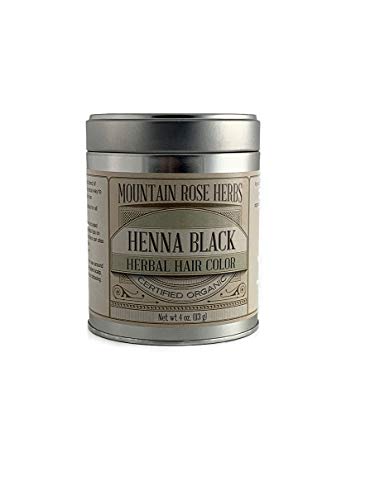 Henna Powder Mountain Rose Herbs - Certified Organic - 4oz (Black)